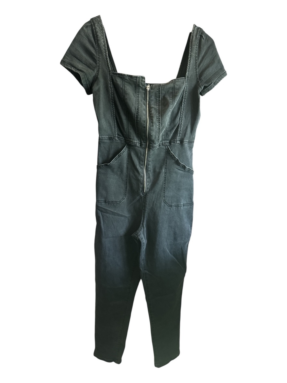 We The Free Women’s Size Medium Charcoal Colored Jumpsuit with Pockets MED USED